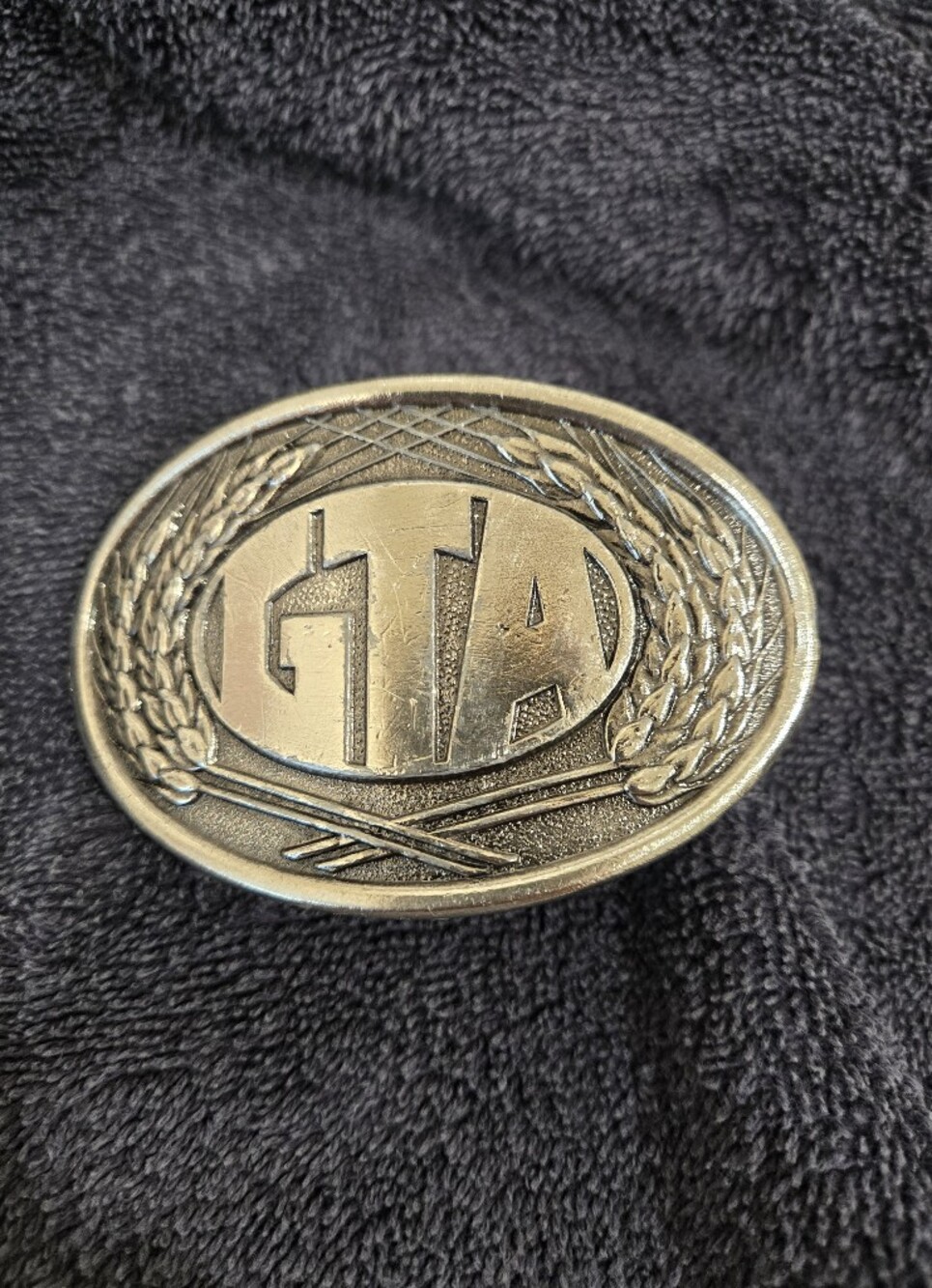 GTA(Grain Terminal Association) seeds 1980 First Edition pewter belt buckle